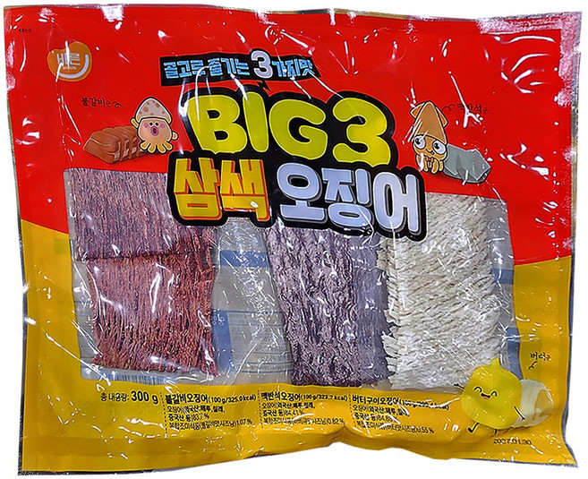 바른홀푸드 삼색오징어, 1개, 300g