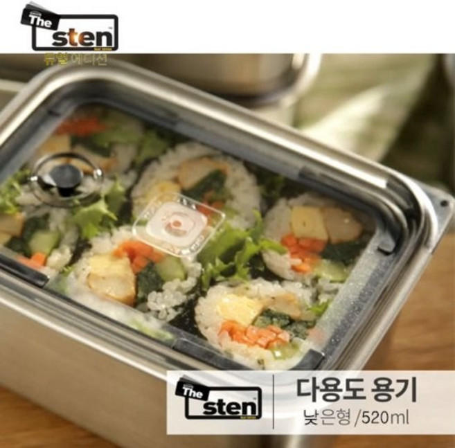 코리아락 더스텐 듀얼 에디션 웨이브 스텐 다용도 용기 520ml, 단일속성, 1개, 기본