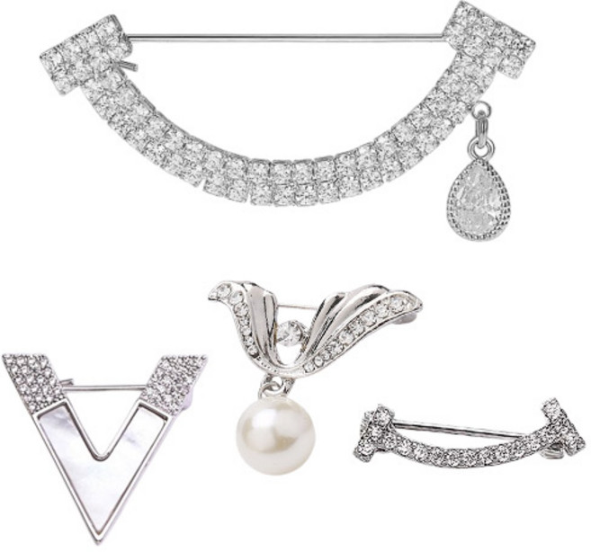 디아픽 매너 브로치 옷핀 패션 포인트 4세트