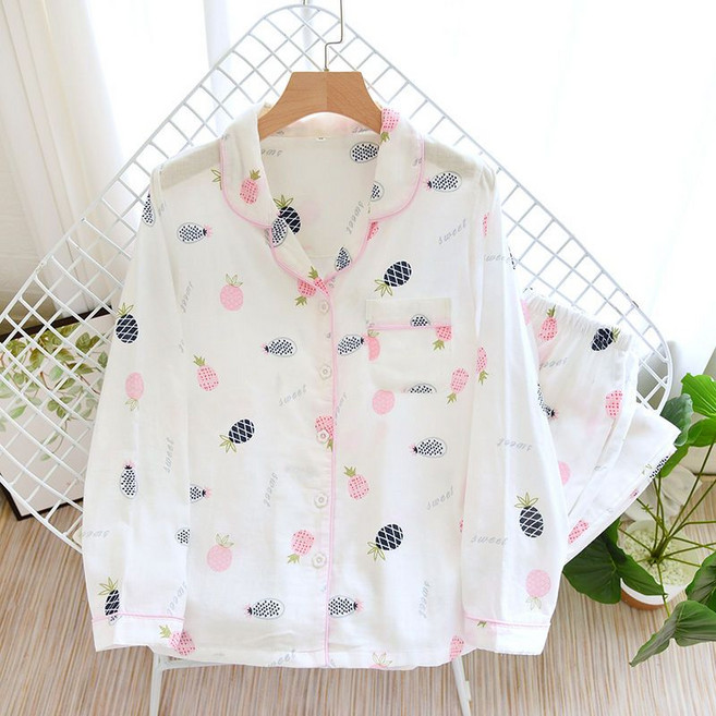 여성 봄 가울 순면100 잠옷 파자마 세트 긴팔 봄 여름 가을 LOVE