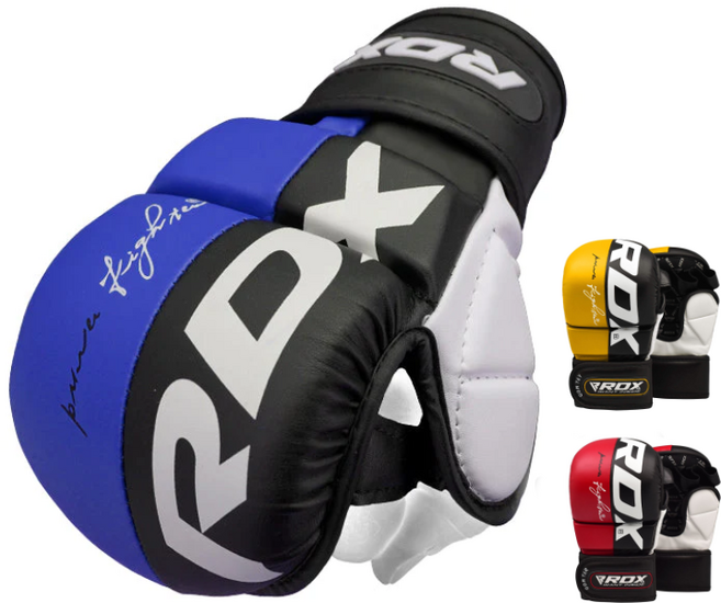 링사이드코리아 RDX 렉스 MMA 오픈핑거 글러브 / 스파링 킥복싱 빵글러브, 블루