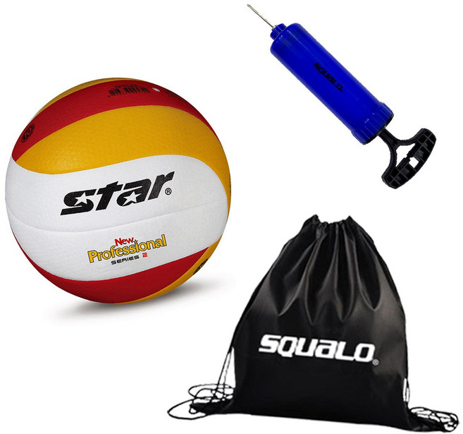 스타 뉴프로페셔널2 배구공, 화이트 + 레드 + 옐로우, 1세트