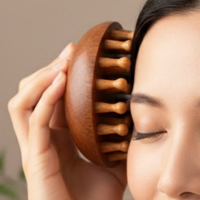 클레리아 림프 순환 두피 괄사, 1개, 우드