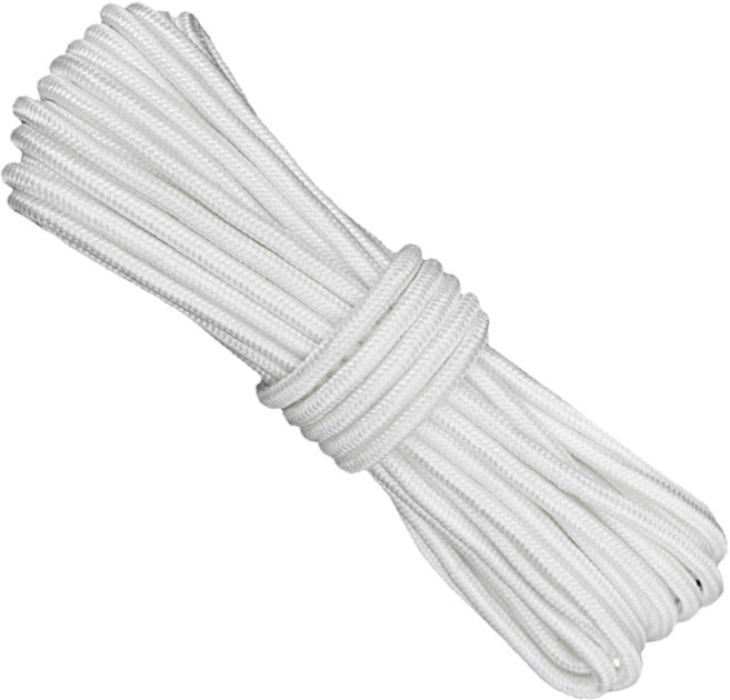 본라이프 천정 건조대줄 교체용끈 다용도줄 빨래건조대줄 베란다 빨래줄 밧줄 노끈 건조줄 캠핑 다용도로프, 화이트, 5m, 1개