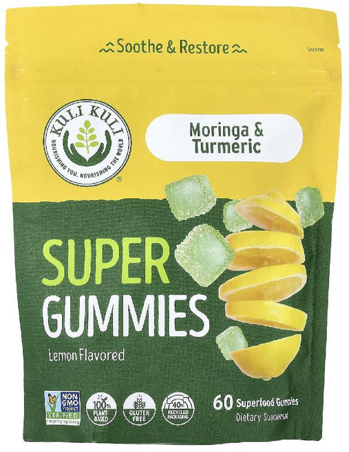 쿨리쿨리 모링가 터메릭 슈퍼 구미젤리 레몬맛 Moringa Turmeric 60개, 1개