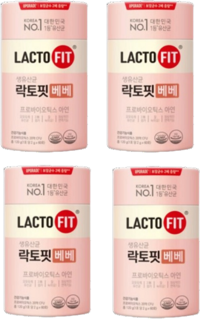 종근당건강 락토핏 베베 2g x 60포 4개, 120g