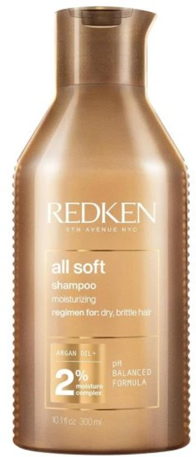 REDKEN 레드켄 | 하르샴푸 퓌르크로케네스 언브뤼치게스 하르 벨레프트 언드 하이드라티시에르트 미트 오메가-6 아르간-욜 올 소프트 샴푸, 1개, 300ml - 쿠팡