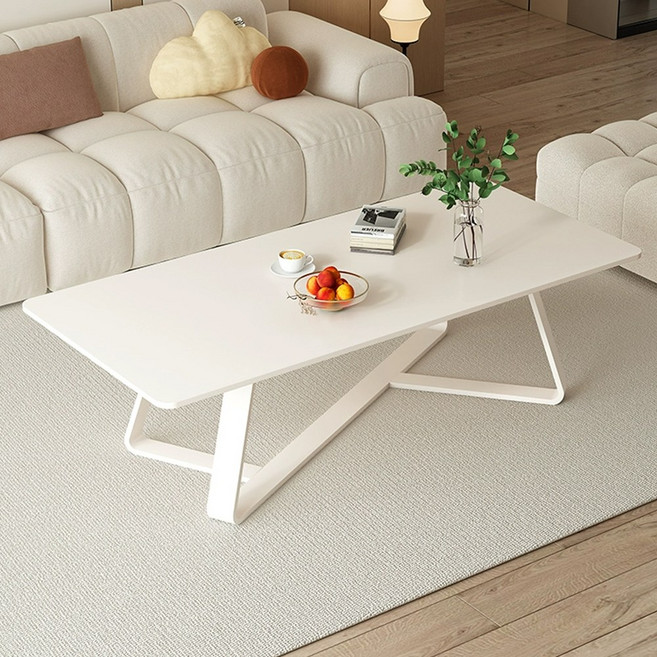 하루꿈 거실 테이블 사각형 우드 쇼파 좌식 보조 탁자 낮은 티테이블 1000/1200, 화이트100cm