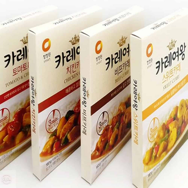 캠핑요리 카레여왕 108g, 청정원 카레여왕부드러운버터맛108g