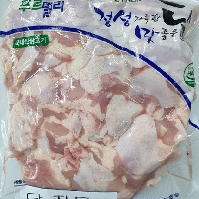 푸르델리 냉동 닭 잡육-조각정육(1kg) 1팩, 1개
