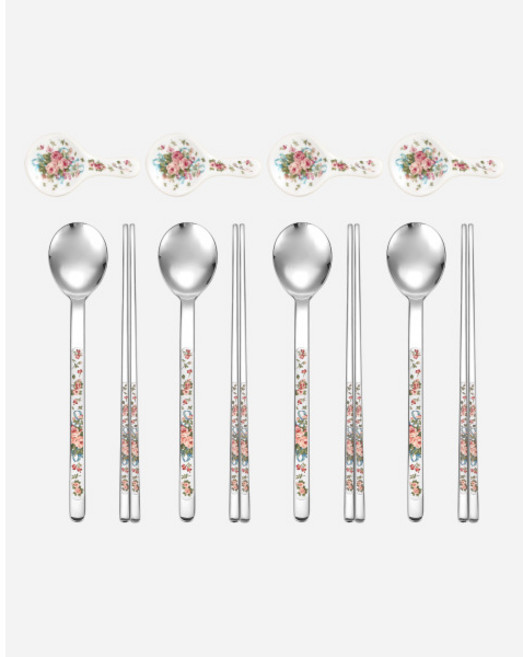 [삼미] 잉글랜드 젠 12꽃 세라믹 수저 선물세트 8P, 상세 설명 참조, 상세 설명 참조, 1개