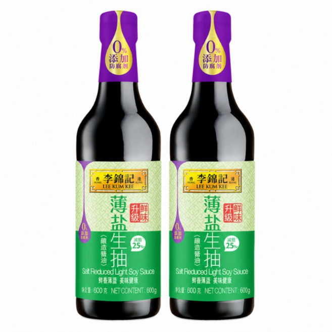 이금기 양조 간장 저염 생추, 600g 병 2개, 600g, 2개