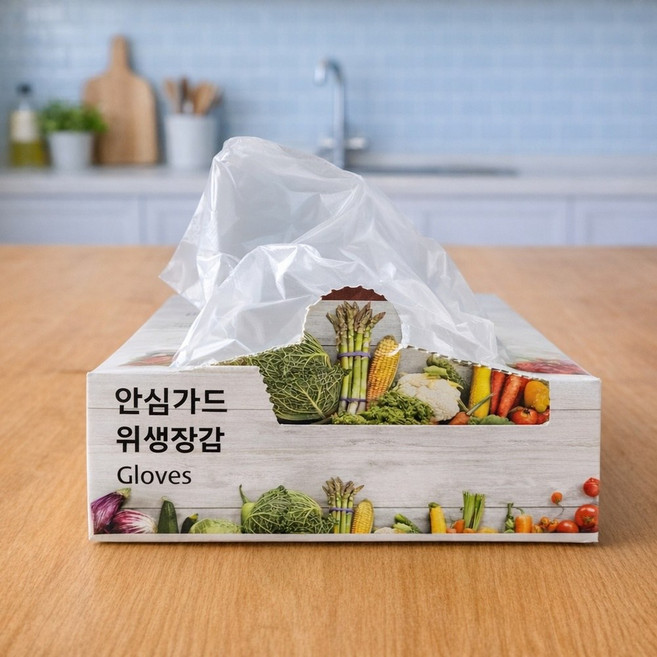 일회용 비닐장갑 위생장갑 대용량 500매 4개, 4박스, 500개입