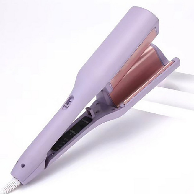 DS 32mm INS 물결 고데기 도자기유약 4단 온도조절 장시간 정형화 라면머리 고데기, 퍼플