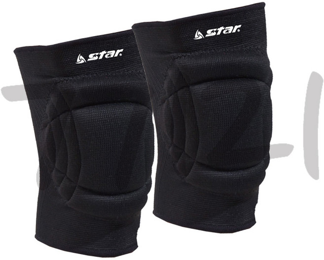 쿠션 무릎보호대, 1개, BLACK