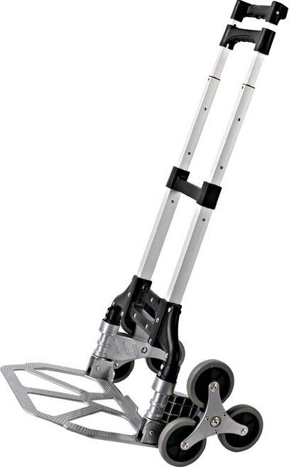 3바퀴 계단용 핸드카트 접이식 크리스탈 운반 운반기, 1개, J. 무소음 크리스탈 휠 블랙카 작은 바퀴