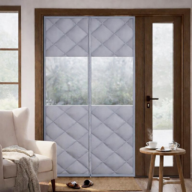 다잘 두꺼운패딩 투명 방풍비닐 자석 외풍차단 벨크로 포함, 1개