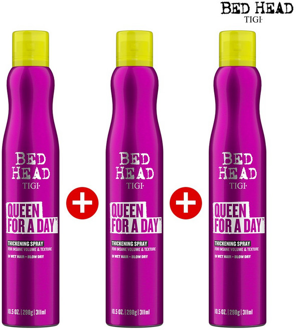 TIGI 티지 베드헤드 슈퍼스타 퀸 포 어 데이 띠크닝 스프레이 311ml, 3개