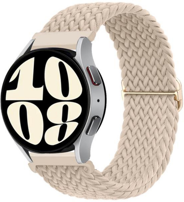 Fegwilde 20mm 22mm 갤럭시워치 버클형 브레이드 스포츠 솔로 루프 스트랩, 고기분홍색