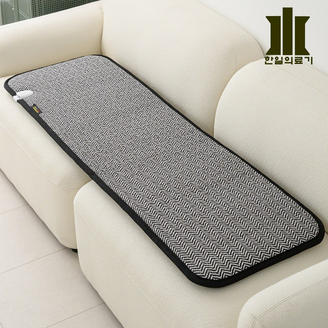 한일의료기 쇼파전용 전기방석 탄소발열선 3인용 4인용, 블랙니트, 50*150cm