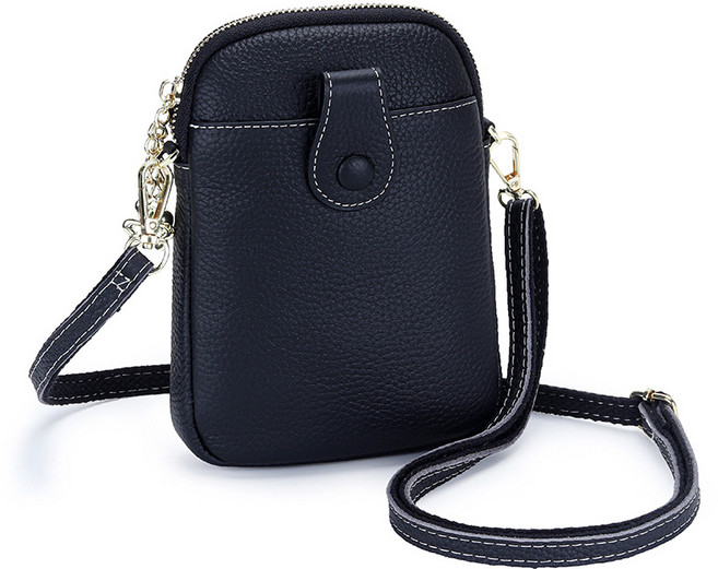 제리앙 소가죽 미니가방 세로 크로스가방 소형 데일리 핸드폰백