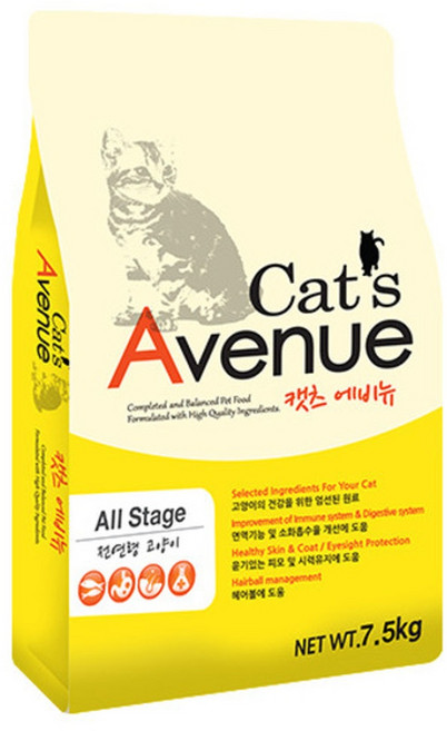 캣츠 에비뉴 7.5kgx2개 총15kg 고양이사료 면역 항산화 기능성 길냥이사료, 면역/항산화, 7.5kg, 2개