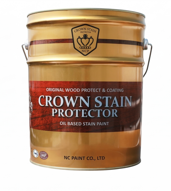 크라운 오일스테인 목재 침투형, 월넛, 1개, 3.6L