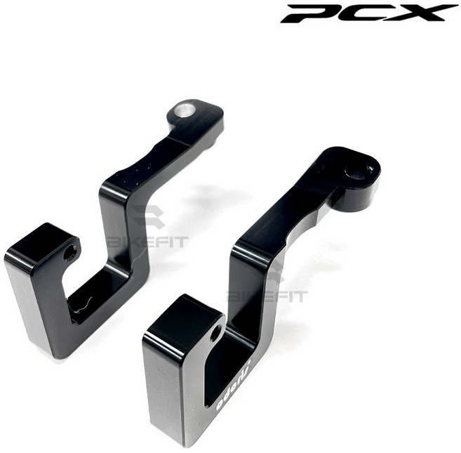 25년- PCX 헬멧걸이 비닐걸이 봉지걸이 핸들커버 다용도 걸이 좌우세트 신형 튜닝, 1개, 블랙(좌/우)