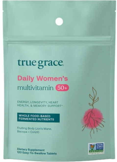 True Grace Daily Women’s Multivitamin 50+ - 60 Easy-to-Swallow Tablets - Energy Longevity & Mem, 60 Day Supply, 1개 - 쿠팡
