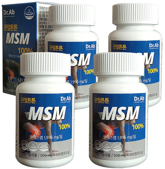 닥터아브 관절튼튼 MSM 100%, 120정, 4개