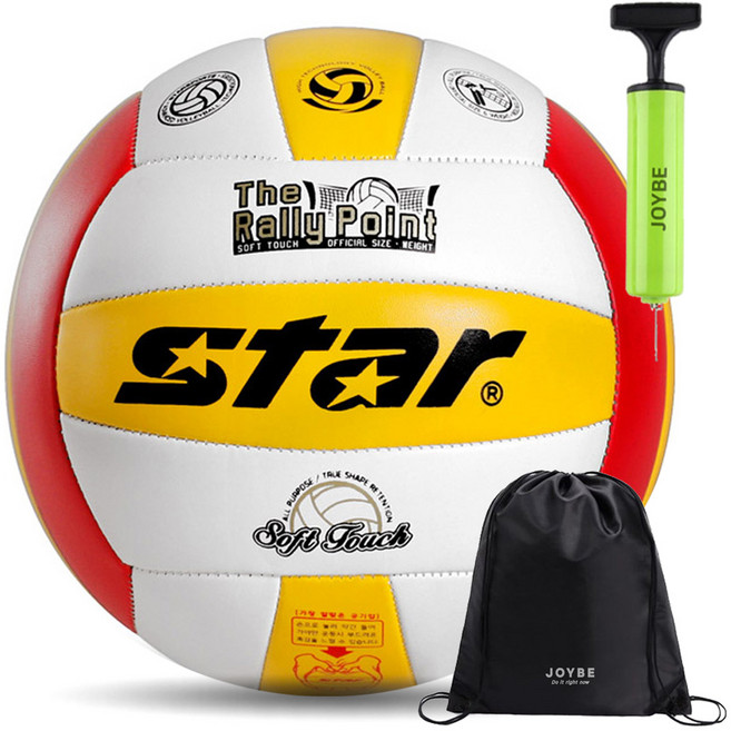 스타 랠리 포인트 배구공 VB5015-34T, VB5015-34T+JOYBE가방&펌프, 1개