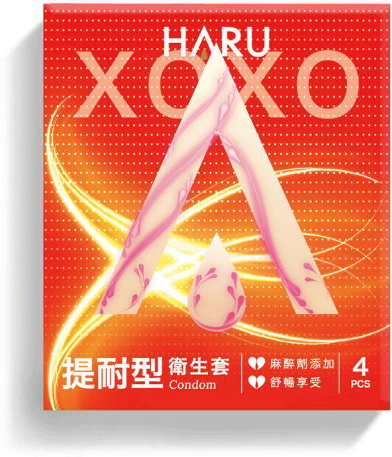 HARU XOXO 提耐型保險套, 1個, 4個裝