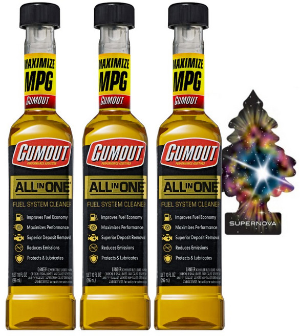 [공식 피카몰 직접 발송 정품]검아웃 올인원 연료첨가제 296ml 3개 + 사은품 방향제1개, 가솔린/휘발유, 슈퍼노바 향