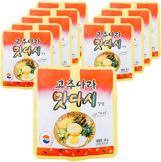 페퍼랩 고추나라 맛다시 양념, 60g, 10개