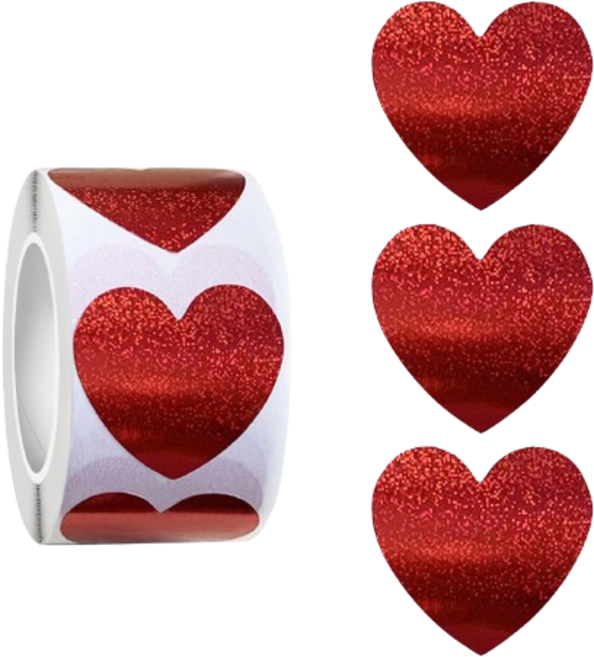 재물운 스티커 500매, 1개, 반짝이레드