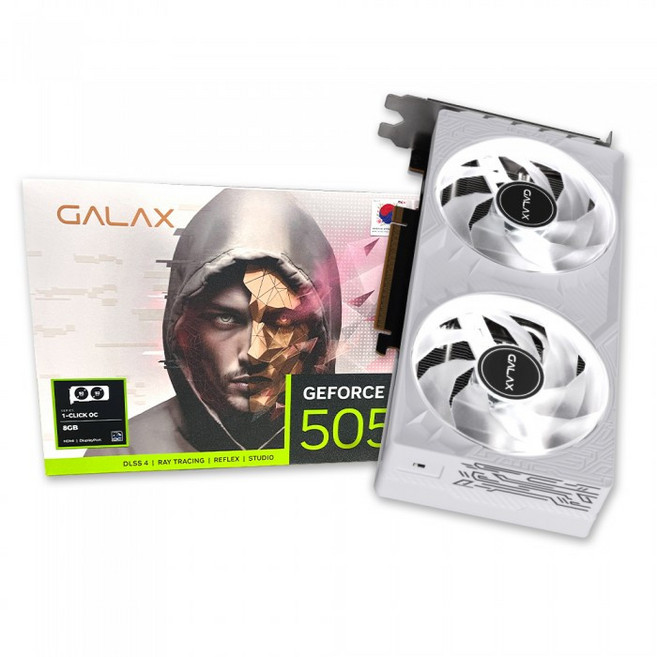 갤럭시 GALAX 지포스 RTX 5050 WHITE OC D6 8GB DUAL HDMI, RTX5050