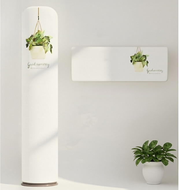 쇼핑원더 벽걸이 스탠드 에어컨 스판 커버 투인원 세트, 02 투인원세트 2in1 화분