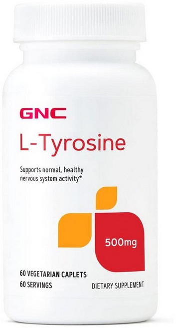 GNC 엘 티로신 500mg 60캡슐 타이로신 식물성캡슐 L Tyrosine, 60정, 1개