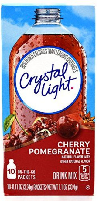 크리스탈 라이트 온 더 고 체리 석류 음료 믹스 10-패킷 Crystal Light On The Go Cherry Pomegranate Drink Mix 10-Packet Bo, 체리, 석류
