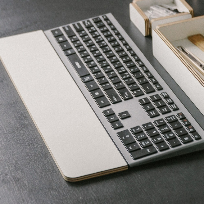 오니프 얇은 우드 팜레스트 컬러 에디션, 1개, 화이트/44cm