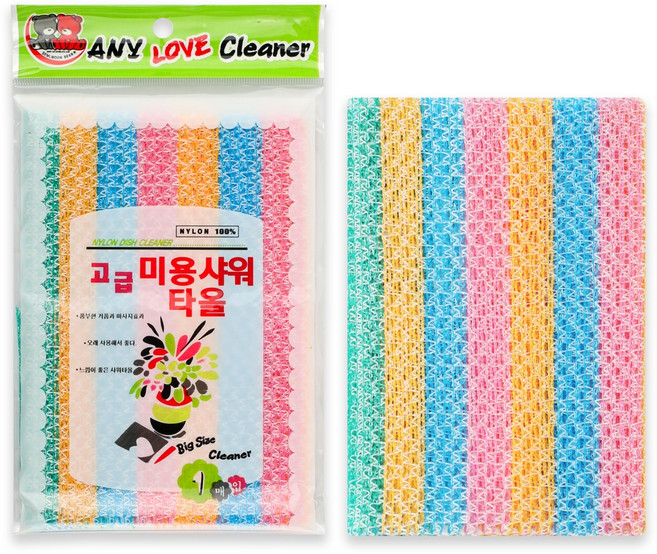 하람커머스 국산 미소니 샤워타올, 1개, 1개입