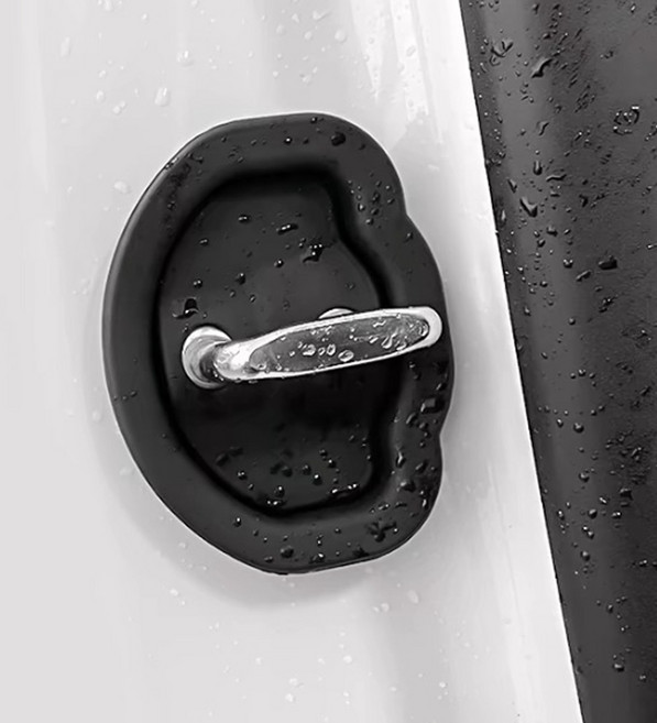 4p 자동차 도어 쿠션 차량 충격 흡수 문쾅 방지 실리콘 커버 가드, 블랙4p, 1세트