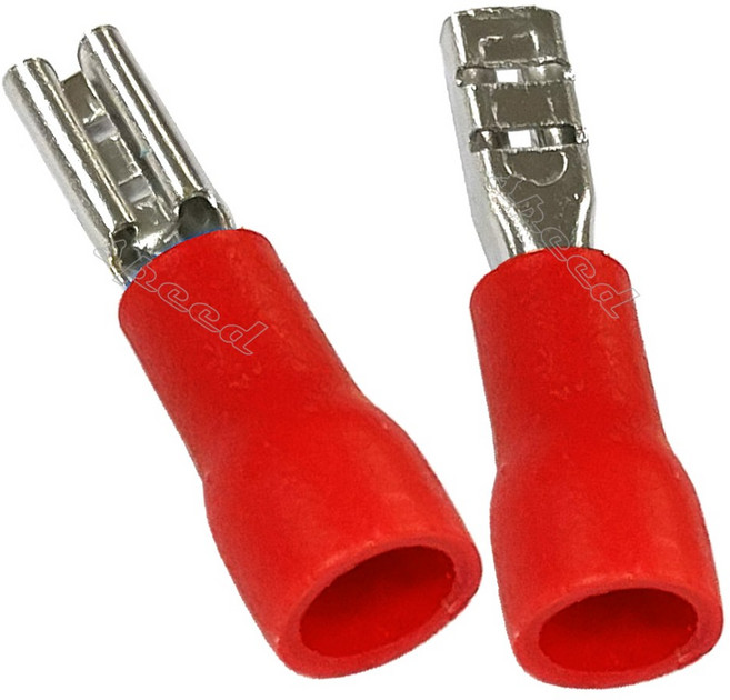2.8mm 절연 PG REC 110 신주 배선 전선 연결 터미널 압착 단자 커넥터 22~16AWG 10A 빨강 2개