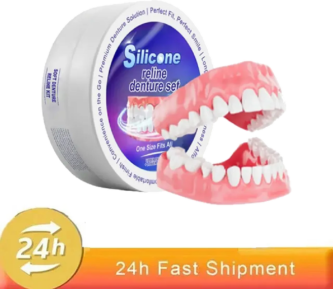 임시치아접착제 인공치아 치과용접착제 실리콘 틀니 세트 임시 교정 치아 가짜 구강 위생 관리 미백 시뮬레이션 교정기, [01] 1 PCS