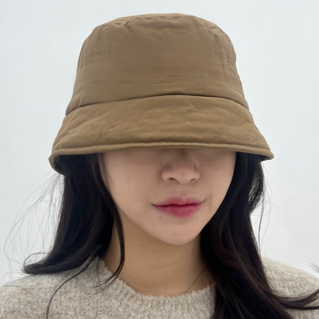 디베일 여성 패딩 버킷햇 겨울 방한 벙거지 모자