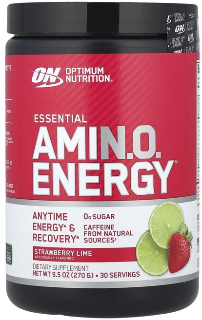 옵티멈 뉴트리션 에센셜 아미노 에너지 딸기 라임 Optimum Nutrition Essential Amin.O. Energy® Strawberry Lime 270g, 1개 - 쿠팡