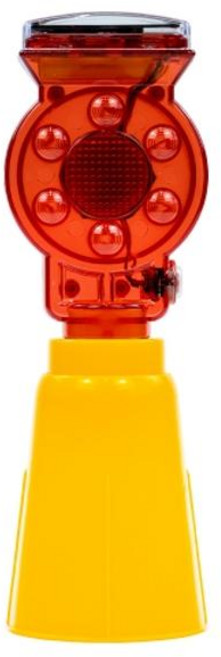 LED 콘용 쏠라 경고등 / 경광등 공사장 깜빡이 태양열 충전 유도등 도로 안전용품 칼라콘 라바콘 고정, 1개