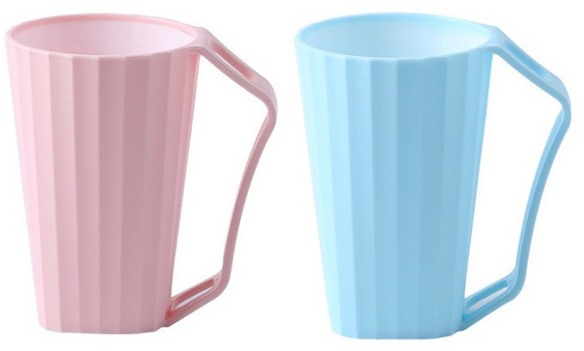 코렌트 칫솔꽂이 거꾸로 양치컵, 1세트, 연핑크+스카이