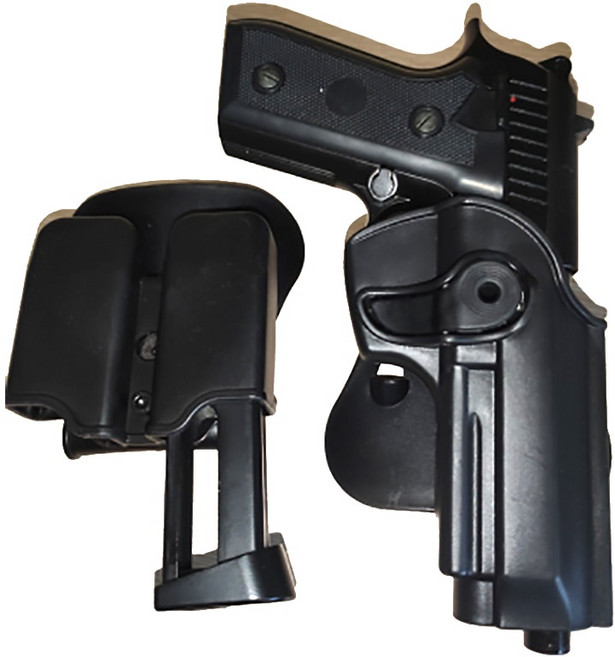 건케이스 권총집 홀스터 베레타 m9 m92 m96 용 총 홀스터 권총 홀스터 전술 airsoft 오른손 벨트 허리 홀스터 케이스 사냥 액세서리, 샌드 매그 파우치, 1개