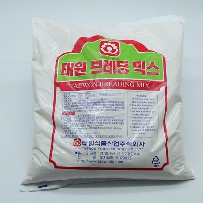 태원 브레딩 믹스 5kg 치킨 맛 향상 치킨 믹스 반죽 조미료, 없음, 1